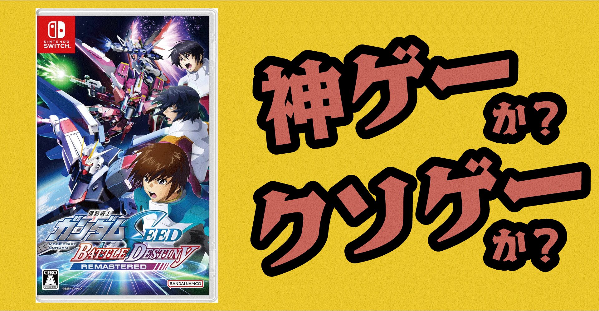 機動戦士ガンダムSEED BATTLE DESTINYは神ゲーか？クソゲーか？感想・レビュー【Switch・PS5・PC】