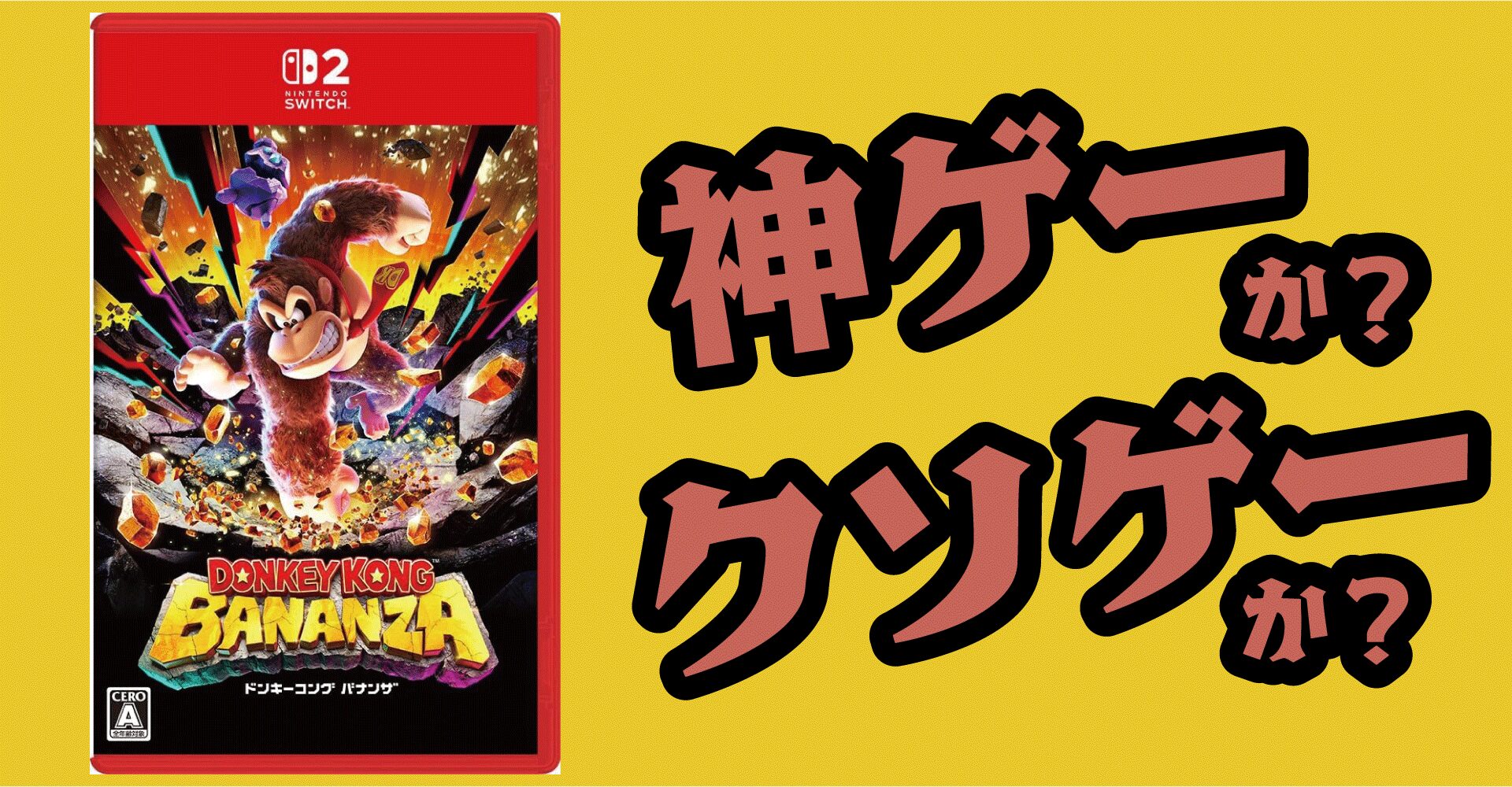ドンキーコングバナンザは神ゲーか？クソゲーか？感想・レビュー【Switch2】