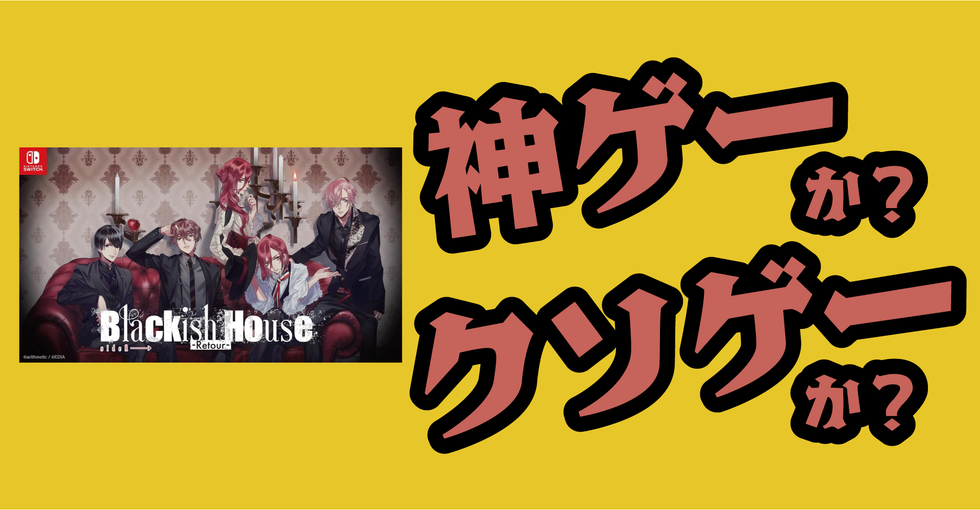 Blackish House sideA→ -Retour-（ブラキッシュハウス）は神ゲーか？クソゲーか？感想・レビュー【Switch】
