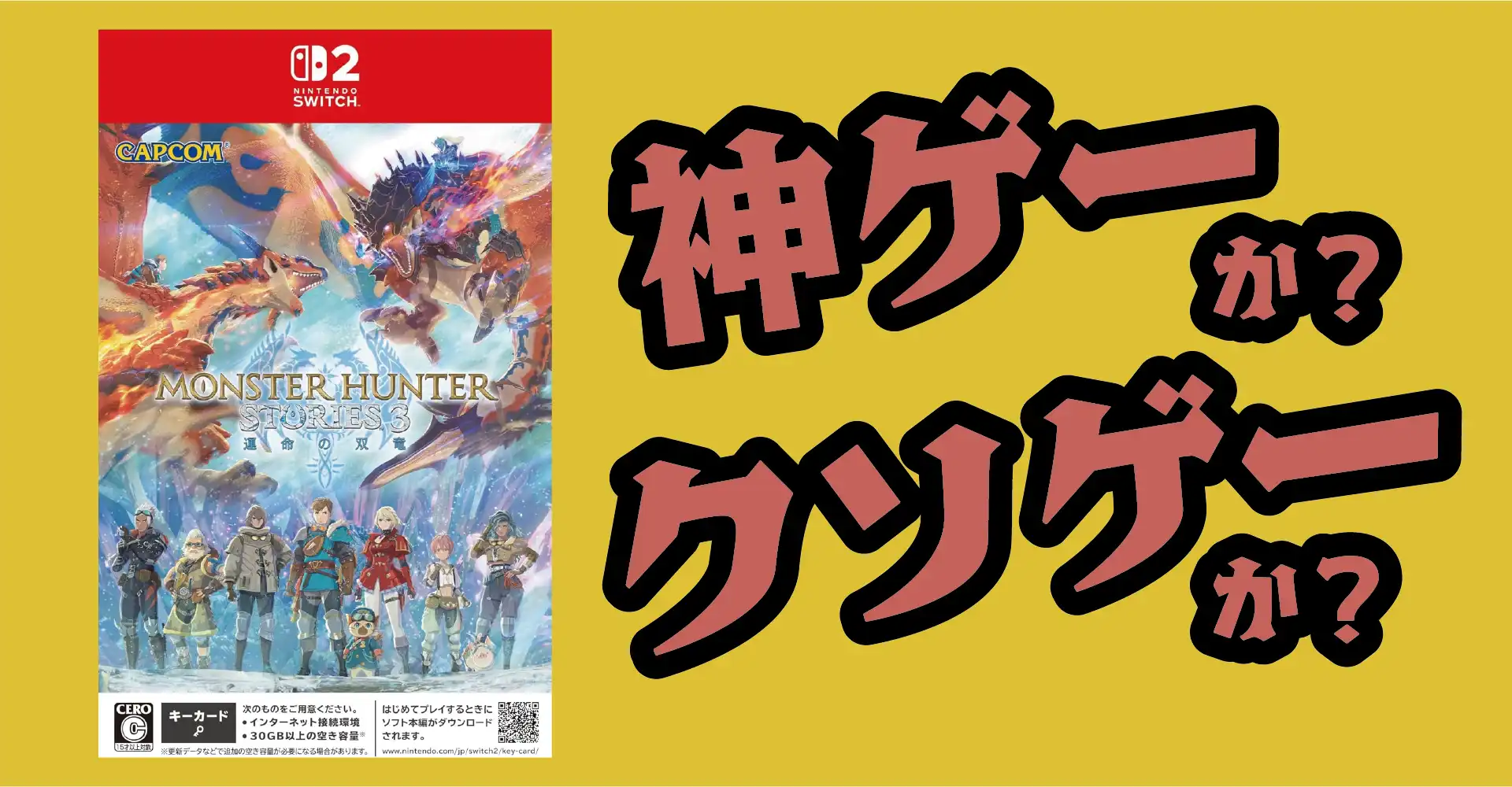 モンスターハンターストーリーズ3 ～運命の双竜～は神ゲーか？クソゲーか？感想・レビュー・評価【Switch2・PS5・Xbox・PC】