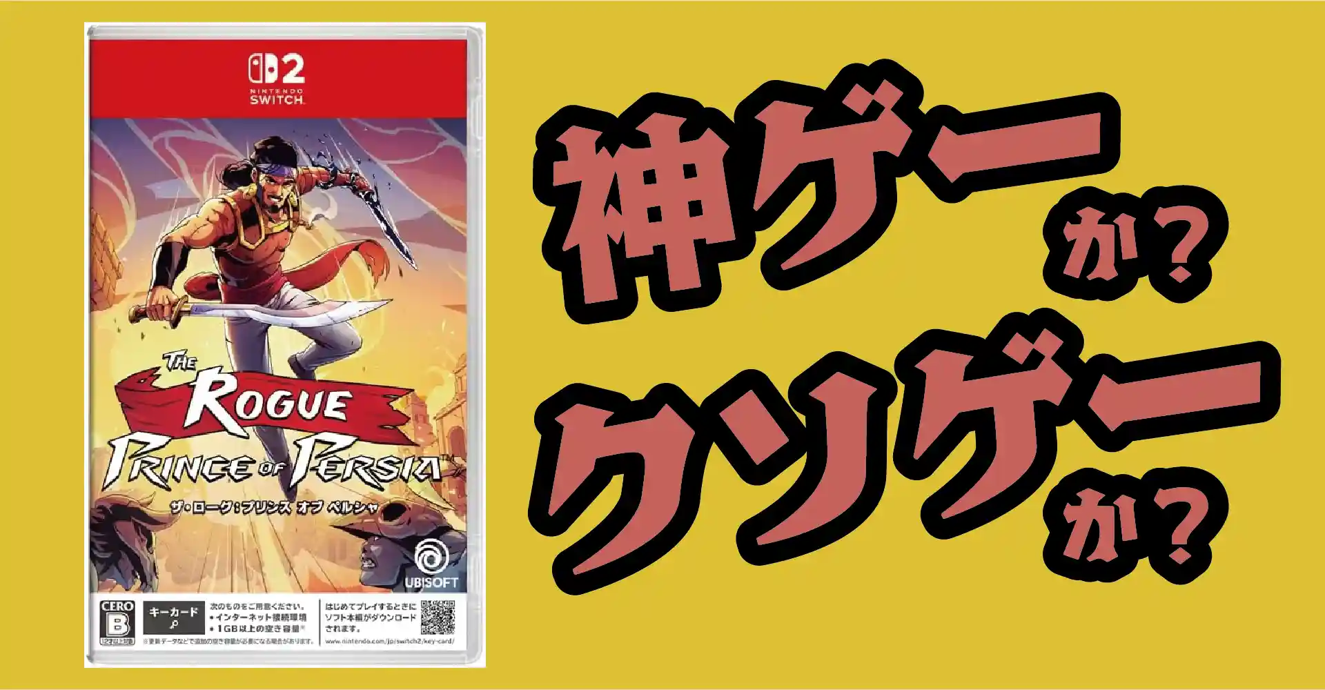 ザ・ローグ：プリンス オブ ペルシャは神ゲーか？クソゲーか？感想・レビュー・評価【Switch2・Switch・PS5】