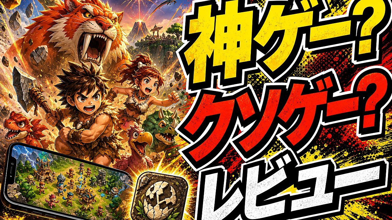 ストーンエイジ：放置冒険のレビュー用アイキャッチ画像