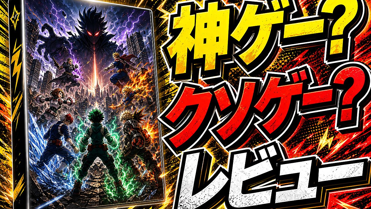 僕のヒーローアカデミア新作ゲームのレビュー用アイキャッチ画像