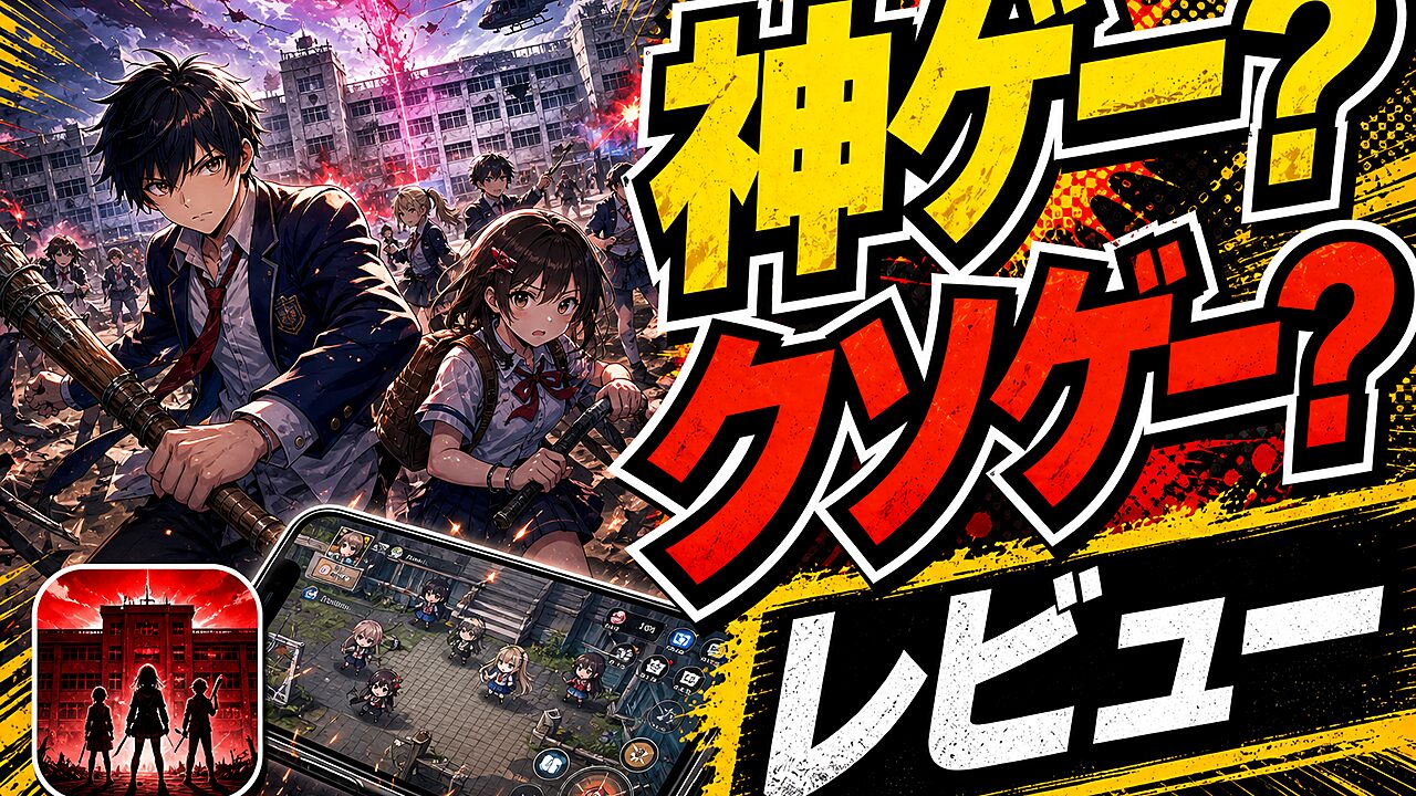 100日間の学園生存のレビュー用アイキャッチ画像
